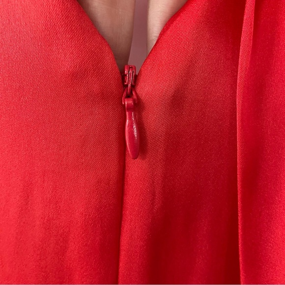 Veronica Beard Fayla Silk Chain-Detail Cutout Midi Dress Watermelon size 2 - Picture 9 of 15